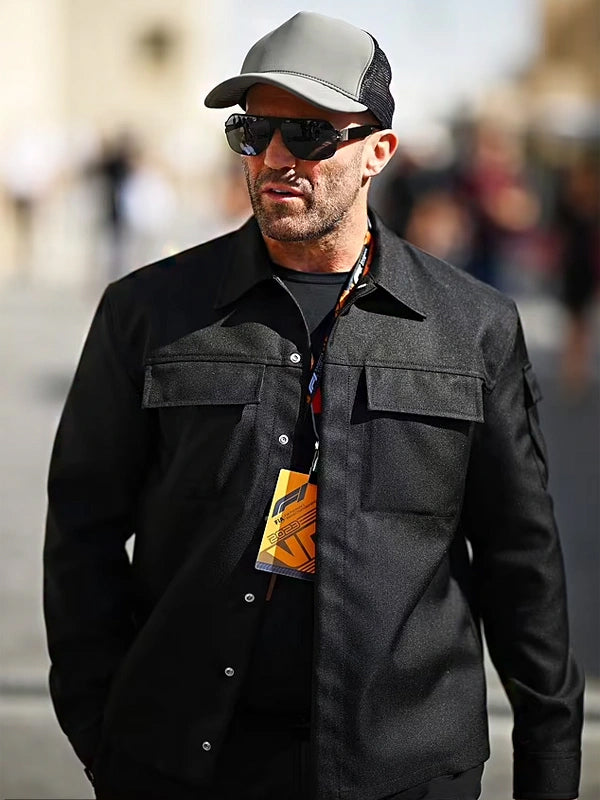 Abu Dhabi Grand Prix F1 Jason Statham Schwarze Jacke