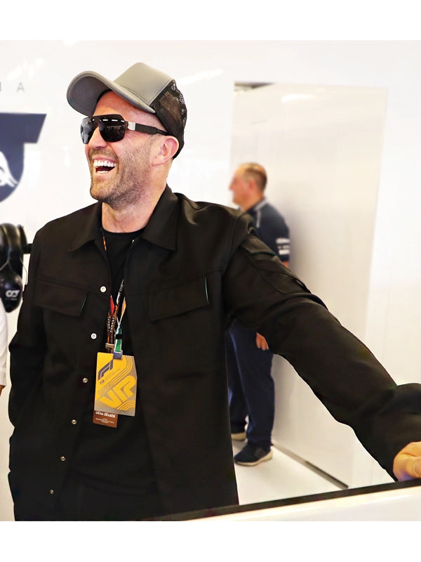 Abu Dhabi Grand Prix F1 Jason Statham Schwarze Jacke