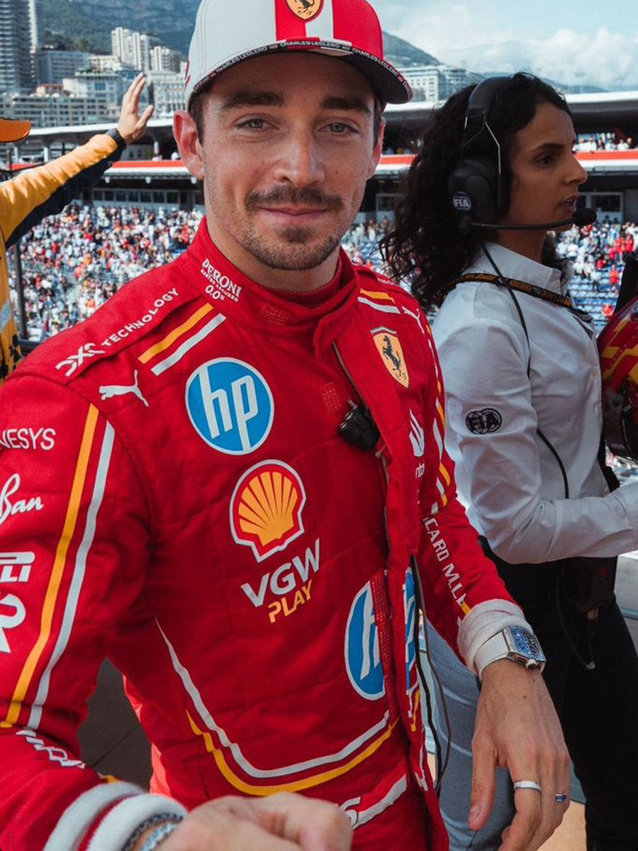 Charles Leclerc Ferrari Monaco GP Rote Jacke