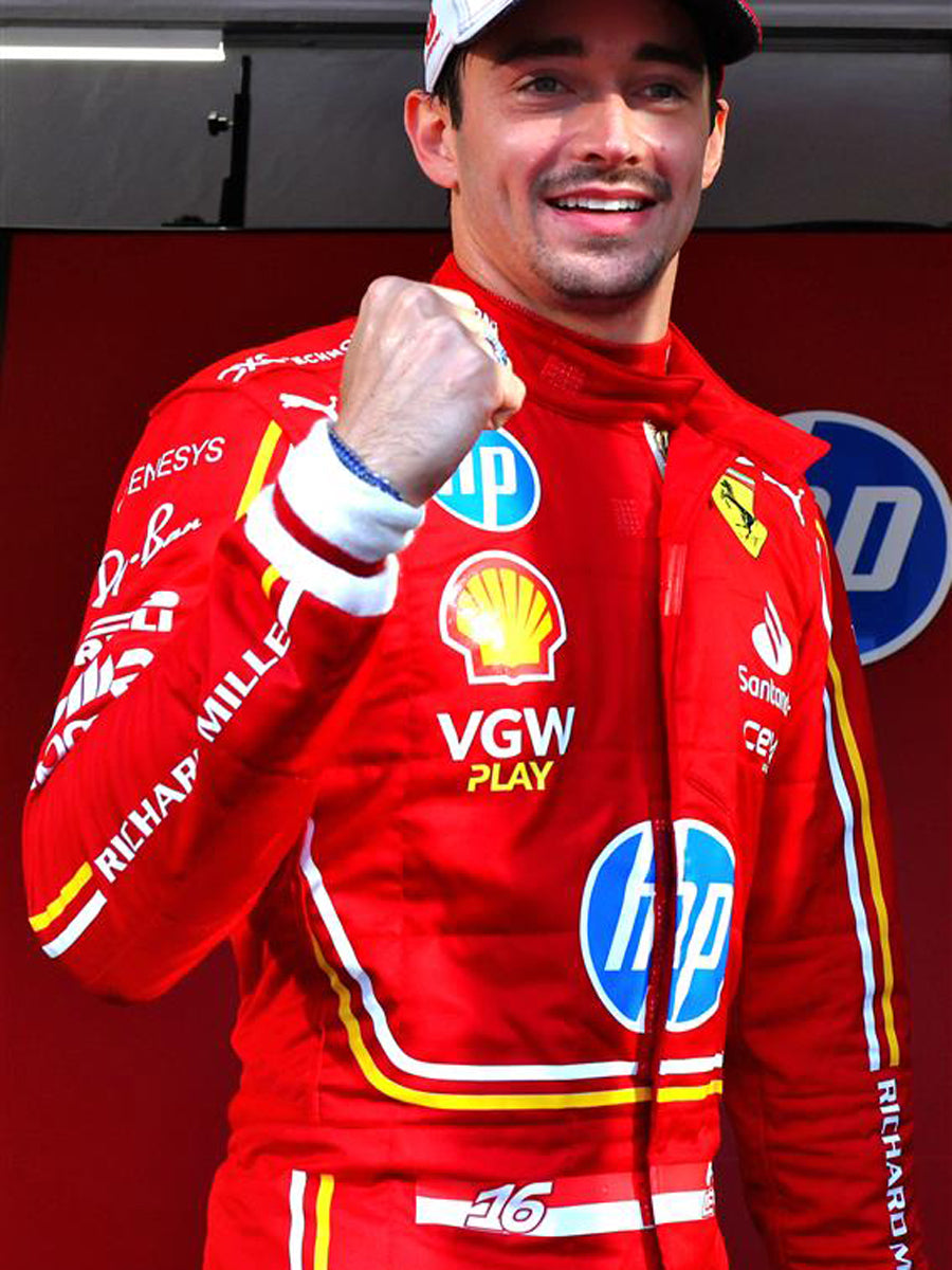 Charles Leclerc Ferrari Monaco GP Rote Jacke