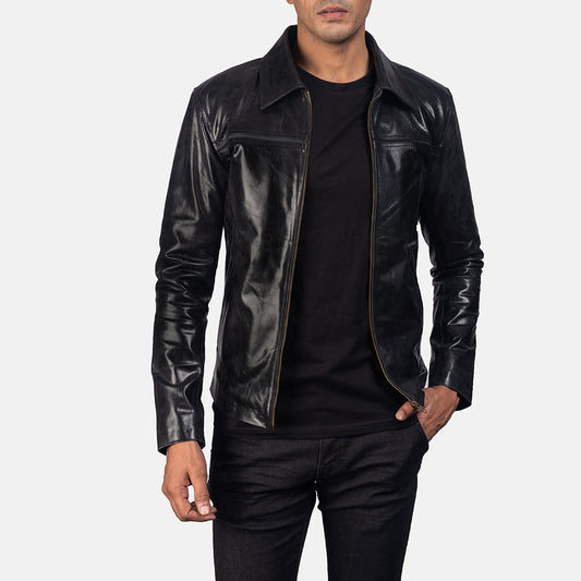 Men's Mystical Black Leather Jacket