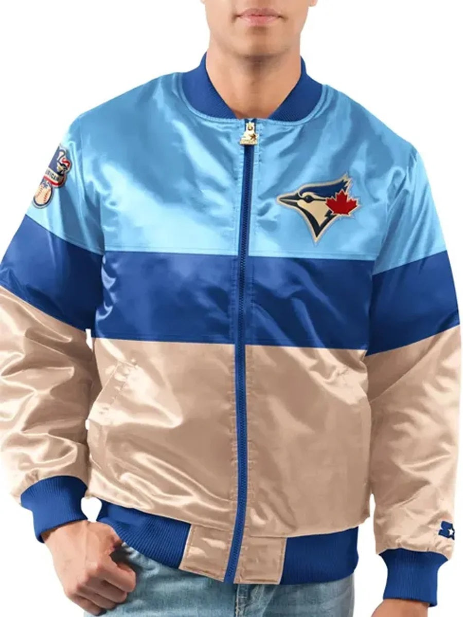 Blaue Bomberjacke der Toronto Blue Jays