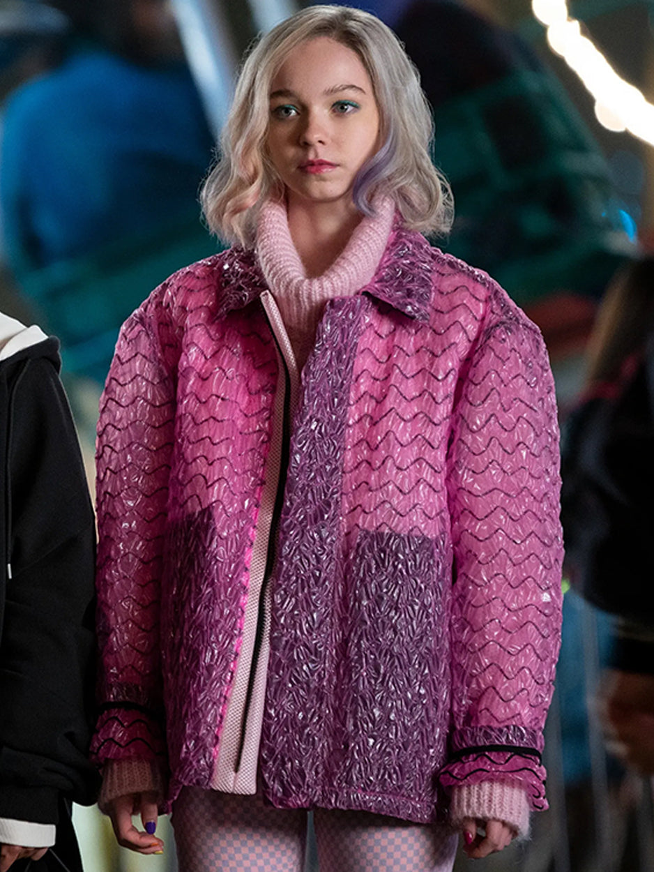 Wednesday Emma Myers Pink Jacket