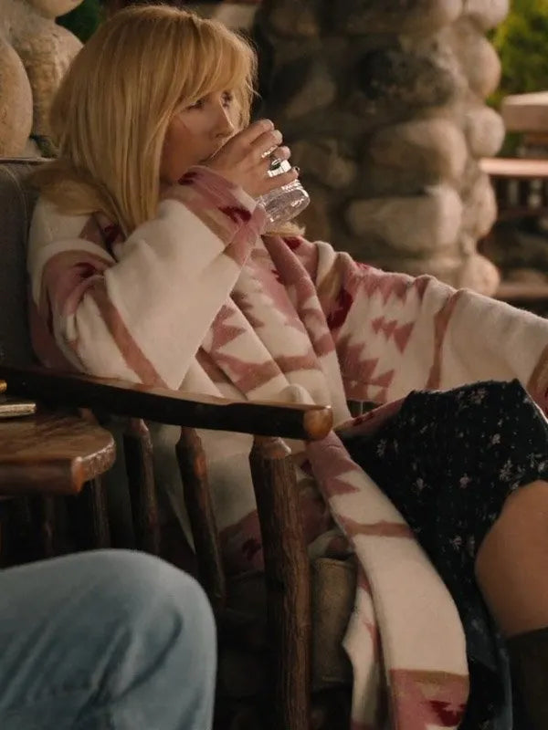 Yellowstone S05 Beth Dutton Pink Printed Coat
