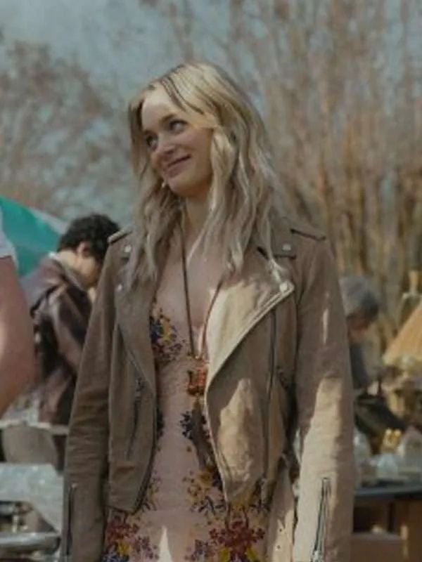 Bella Heathcote Tulsa King S03 Brown Suede Leather Jacket