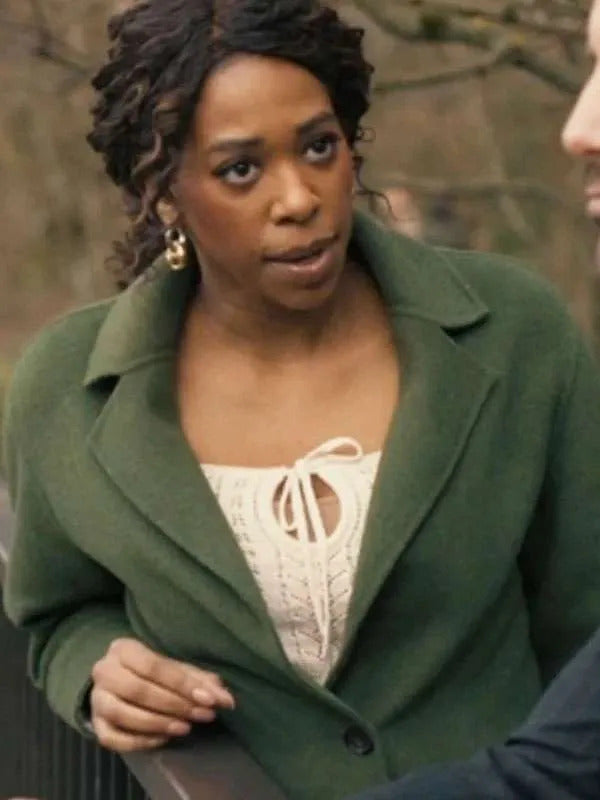 Providence Falls S01 Suzette Deveraux Green Wool Trench Coat