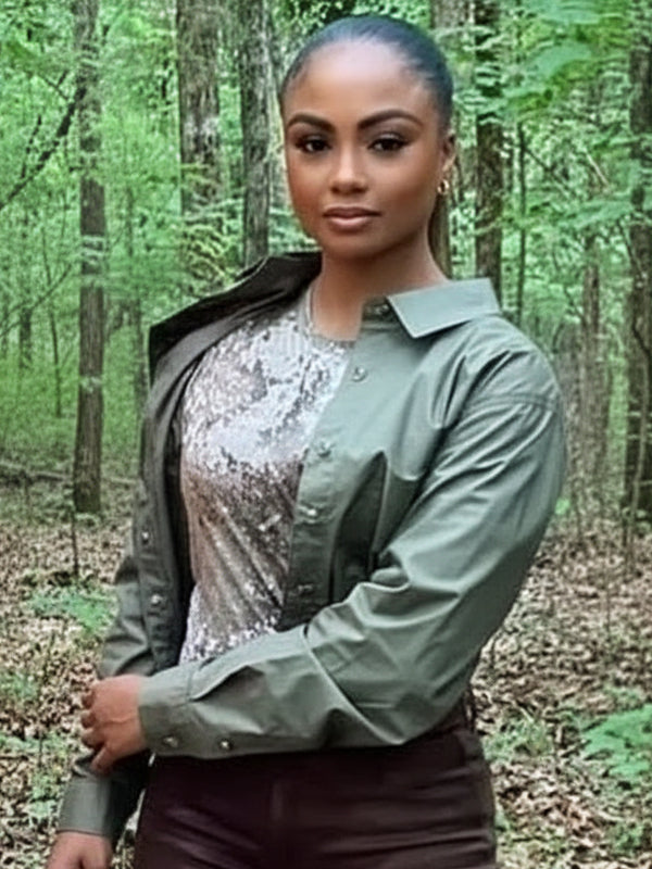 The Hunting Wives Joyce Glenn Green Cropped Jacket