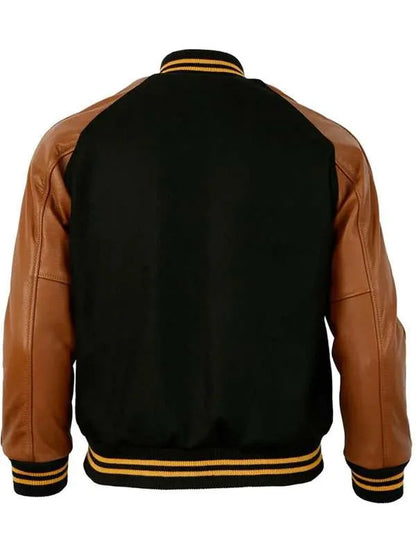 1955 Pittsburgh Steelers Black and Brown Varsity Jacket