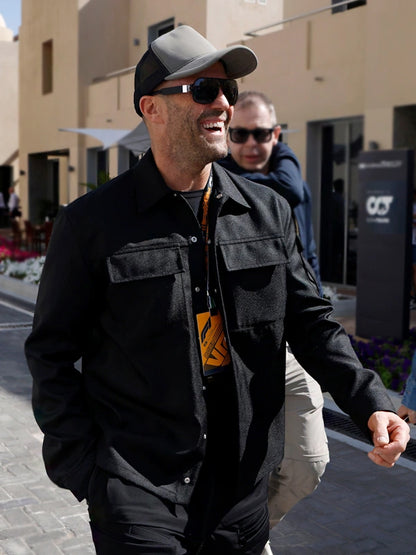 Abu Dhabi Grand Prix F1 Jason Statham Schwarze Jacke