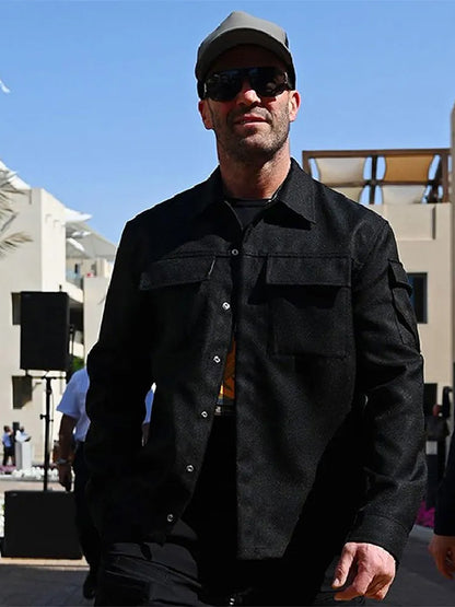 Abu Dhabi Grand Prix F1 Jason Statham Schwarze Jacke