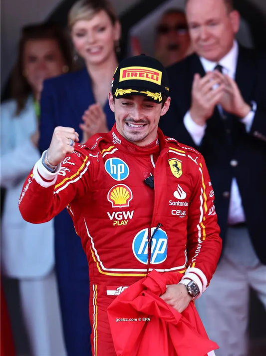 Charles Leclerc Ferrari Monaco GP Rote Jacke