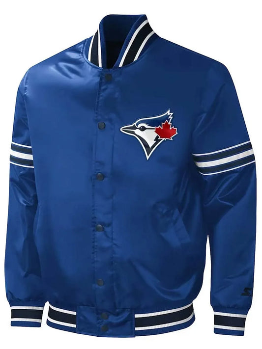 Toronto Blue Jays – Collegejacke in Satinblau