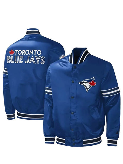 Toronto Blue Jays – Collegejacke in Satinblau