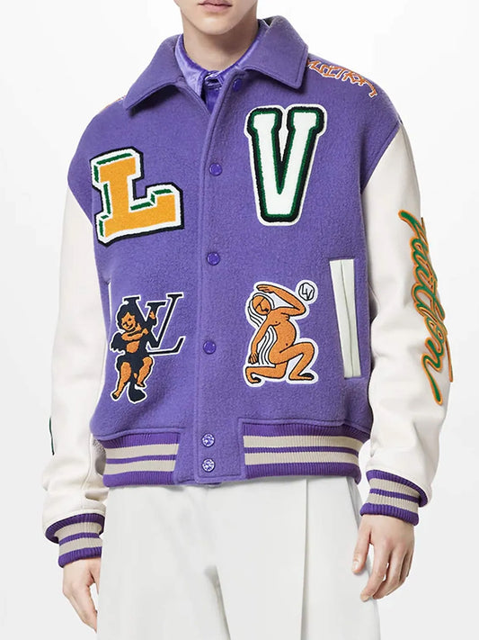Lila Collegejacke von Virgil Abloh X Louis Vuitton