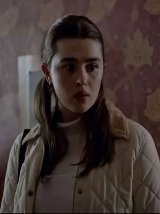 Too Much Megan Stalter Blauer Wollmantel