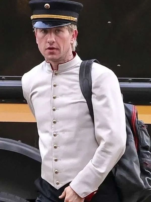 Barry Keoghan Crime 101 White Bell Boy Jacket