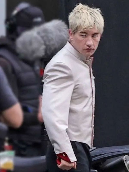 Barry Keoghan Crime 101 White Bell Boy Jacket