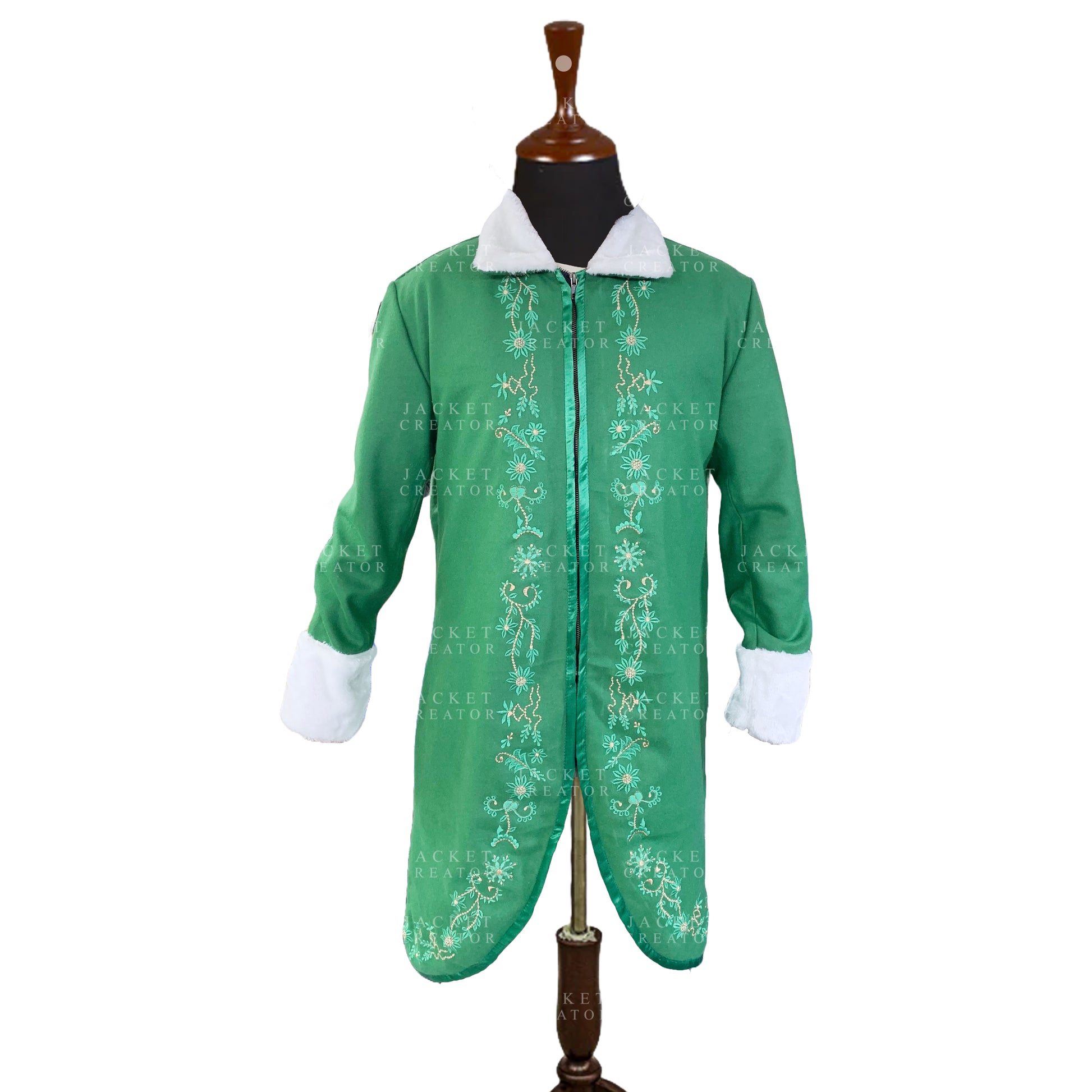 Buddy Elf Will Ferrell Costume Green Coat