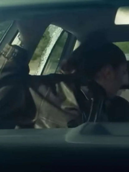 Carjackers Zoé Brown Leather Bomber Jacket