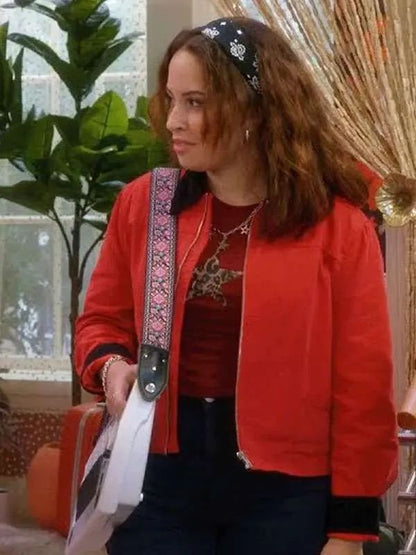 Carmen B. Sanchez Electric Bloom Red Cotton Jacket