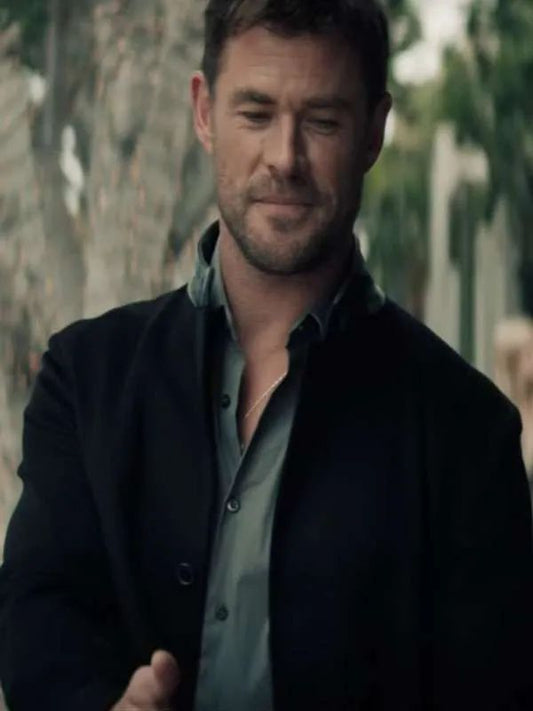 Chris Hemsworth Crime 101 Black Wool Jacket