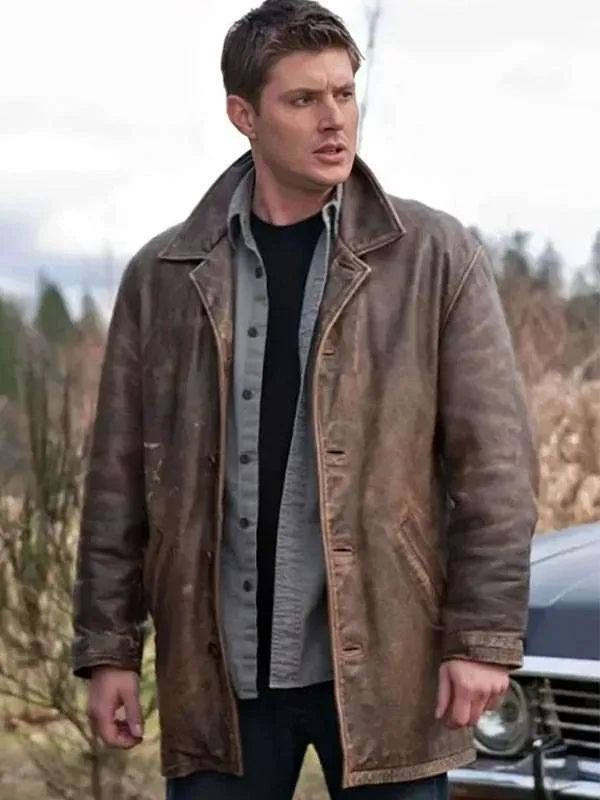 Dean Winchester Supernatural Brown Leather Coat