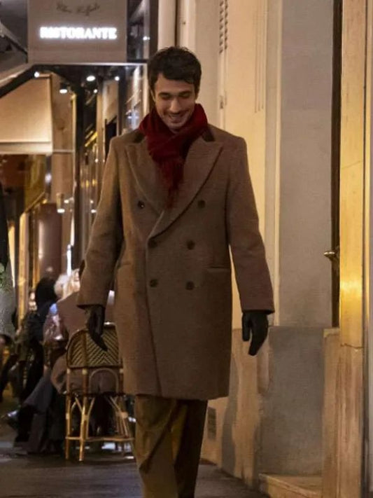 Emily in Paris S04 Eugenio Franceschini Brown Trench Coat