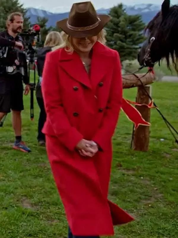 Finding Mr. Christmas S02 Alison Sweeney Red Wool Coat