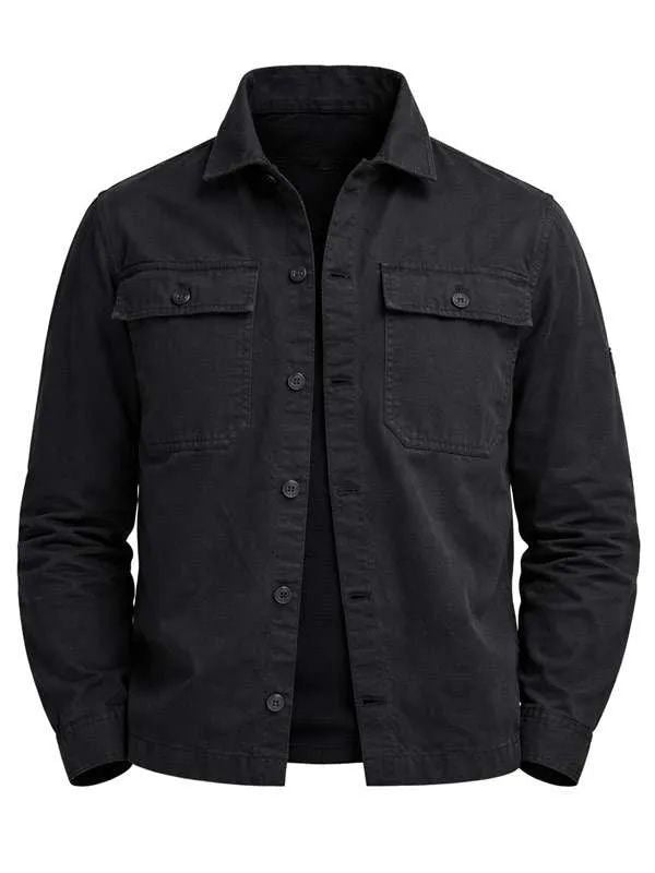Gerard Butler Greenland 2: Migration Black Cotton Jacket