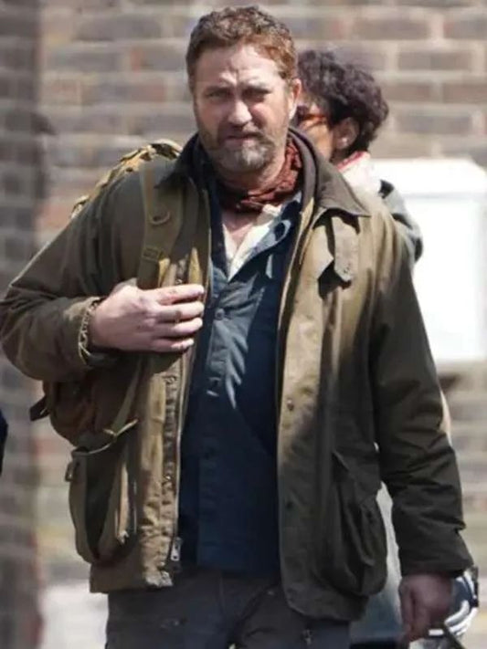 Gerard Butler Greenland 2: Migration Green Cotton Bomber Jacket 