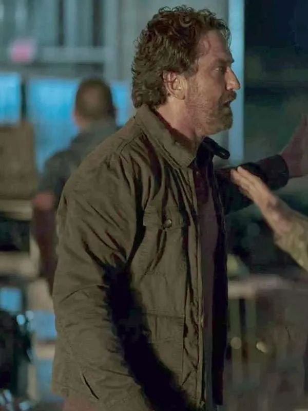 Gerard Butler Greenland 2: Migration Green Cotton Jacket