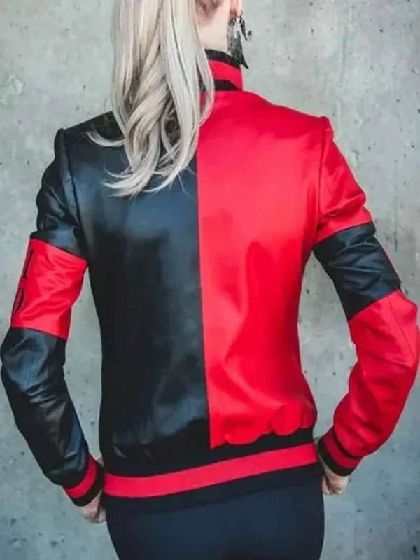 Harley Quinn Bomber Leather Jacket 
