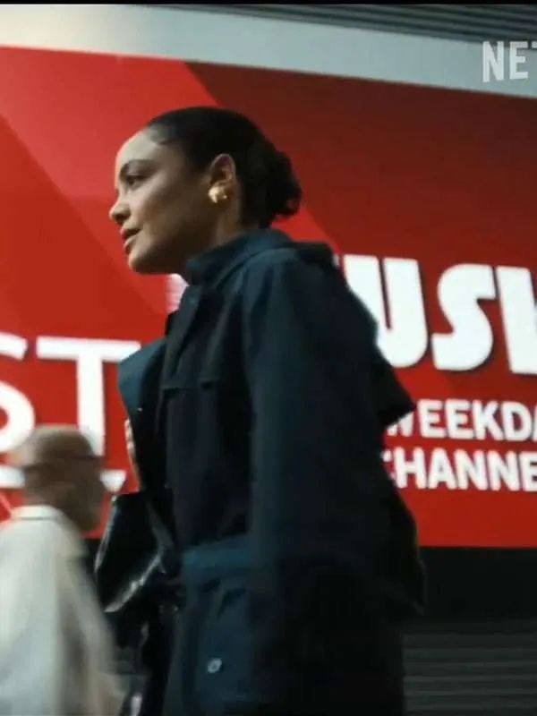 His and Hers Anna Andrews Black Cotton Trench Coat