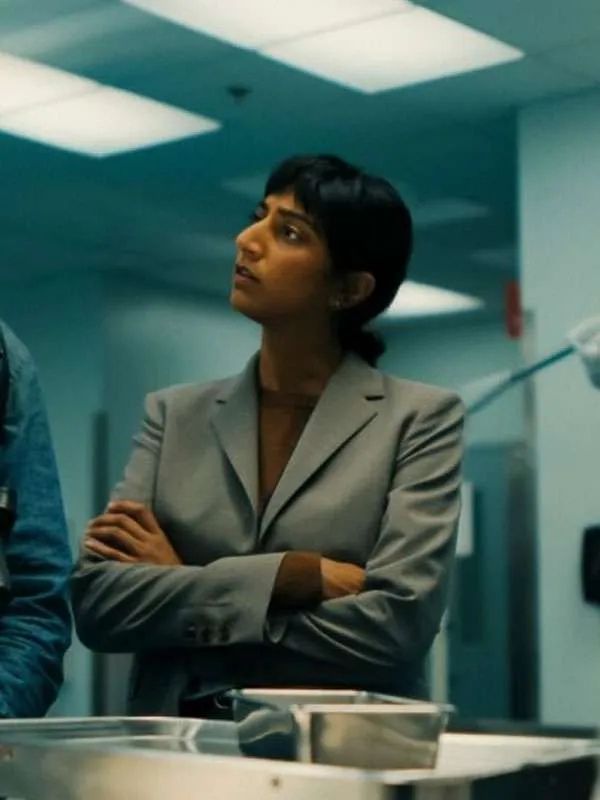 His and Hers Anna Andrews Sunita Mani Gray Blazer