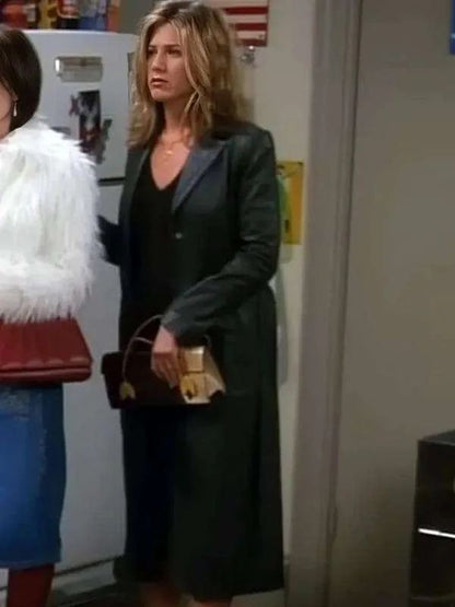 Jennifer Aniston Friends S08 Black Leather Coat