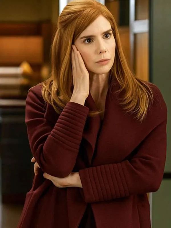 Katherine Walter My Life with the Walter Boys S02 Maroon Wool Coat