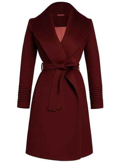 Katherine Walter My Life with the Walter Boys S02 Maroon Wool Coat