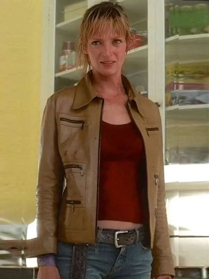 Kill Bill Vol. 1 Uma Thurman Brown Leather Jacket