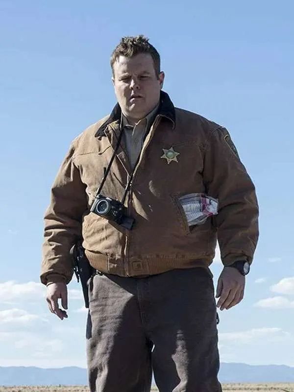 Longmire Adam Bartley Brown Uniform Bomber Jacket