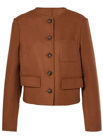 Mayor of Kingstown S04 Edie Falco Brown Wool Jacket