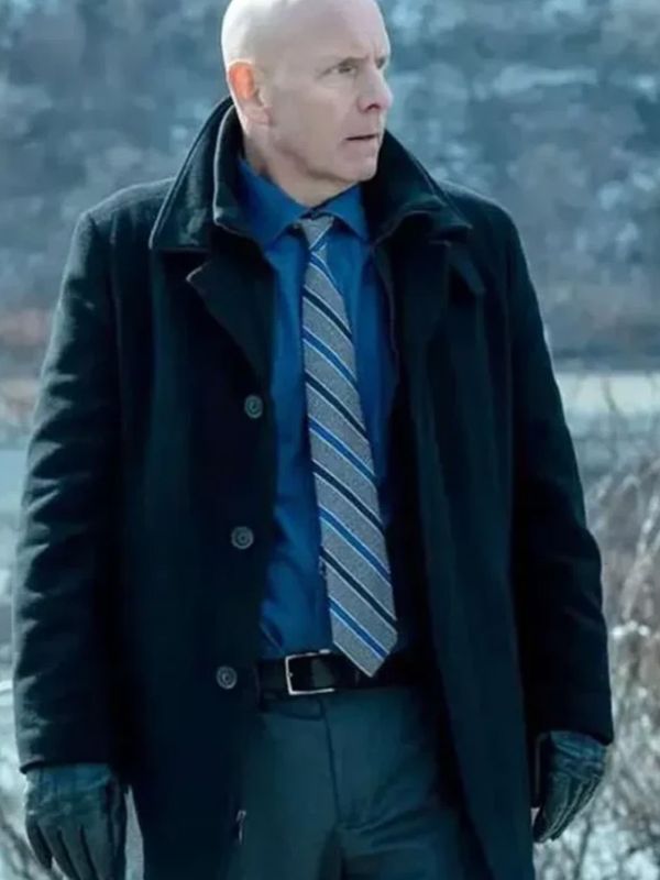 Mayor of Kingstown S04 Hugh Dillon Black Wool Coat