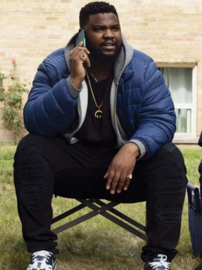 Mayor of Kingstown S04 Tobi Bamtefa Blue Puffer Jacket