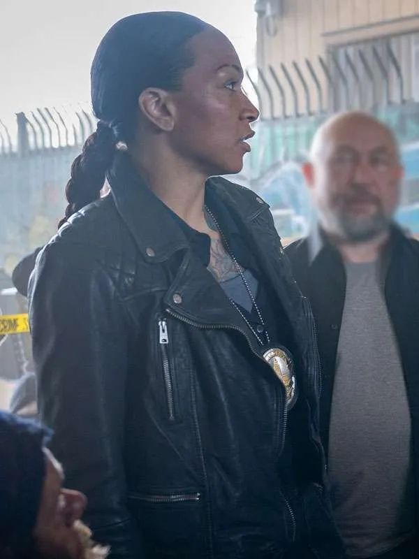 Mercy Kali Reis Quilted Black Biker Leather Jacket