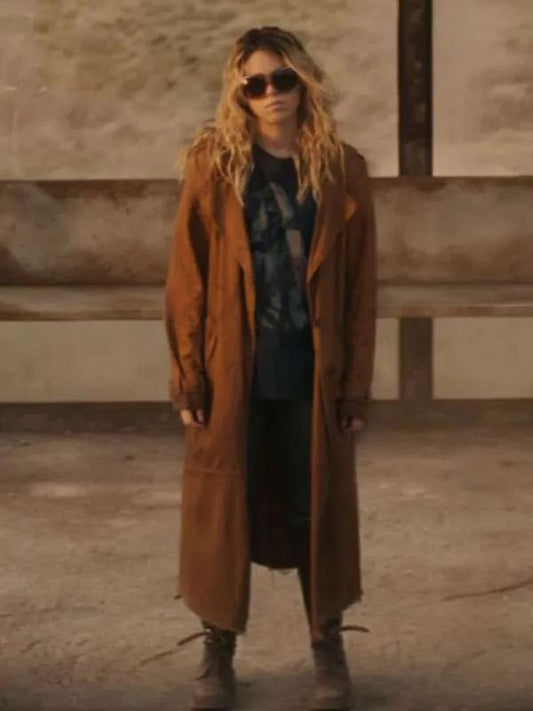 Milly Alcock Supergirl Brown Hooded Trench Coat