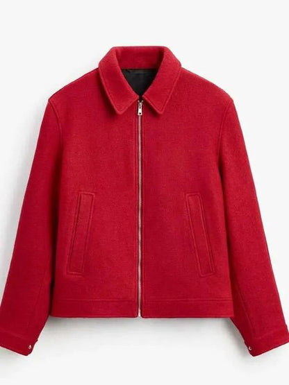 Nathaniel Buescher Electric Bloom Red Wool Jacket