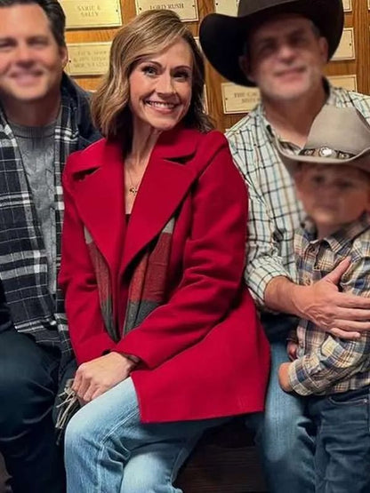 Nikki DeLoach A Grand Ole Opry Christmas Red Wool Coat
