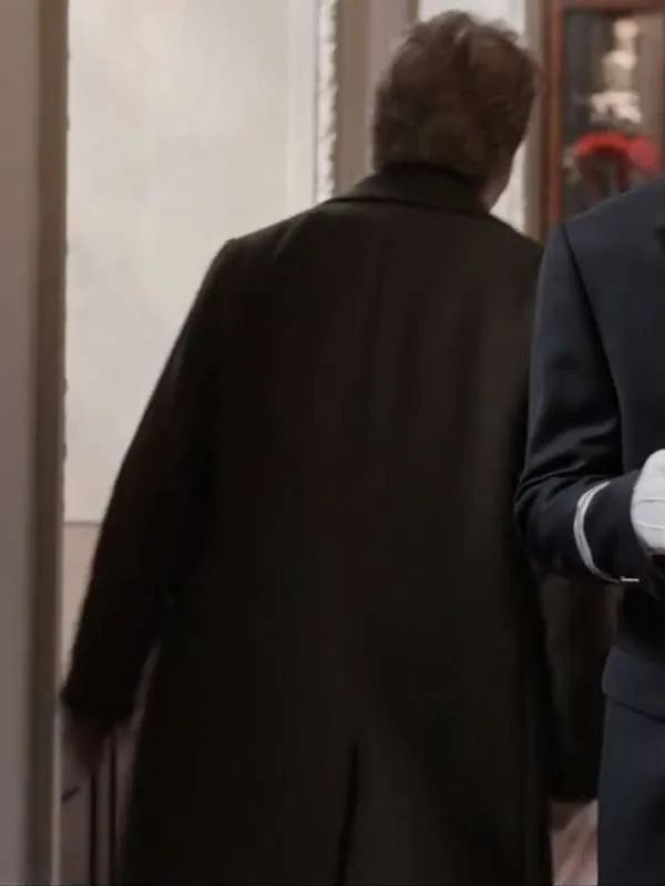 Oliver Putnam Only Murders in the Building S05 Green Wool Long Coat