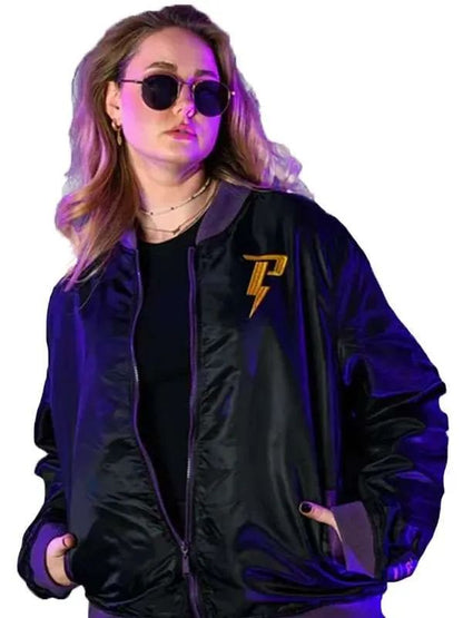 Powerline Black Bomber Jacket