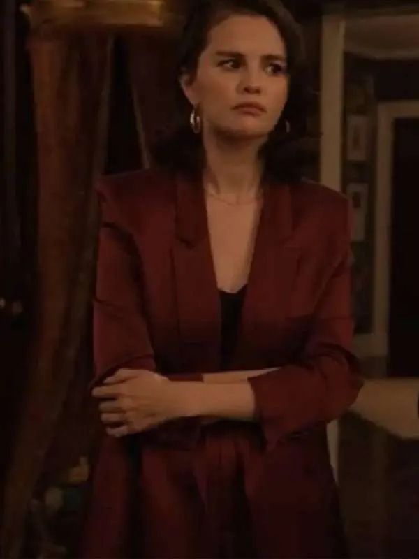Selena Gomez Only Murders in the Building S05 Maroon Blazer