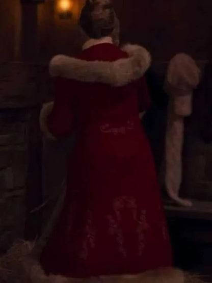 The Christmas Chronicles Goldie Hawn Red Shearling Coat